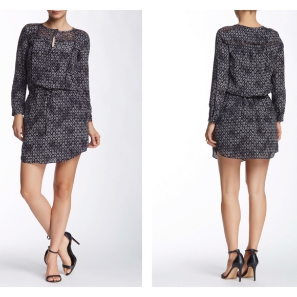 Rebecca Taylor Dresses & Skirts - Rebecca Taylor Long Sleeve Box Step Silk Dress 12